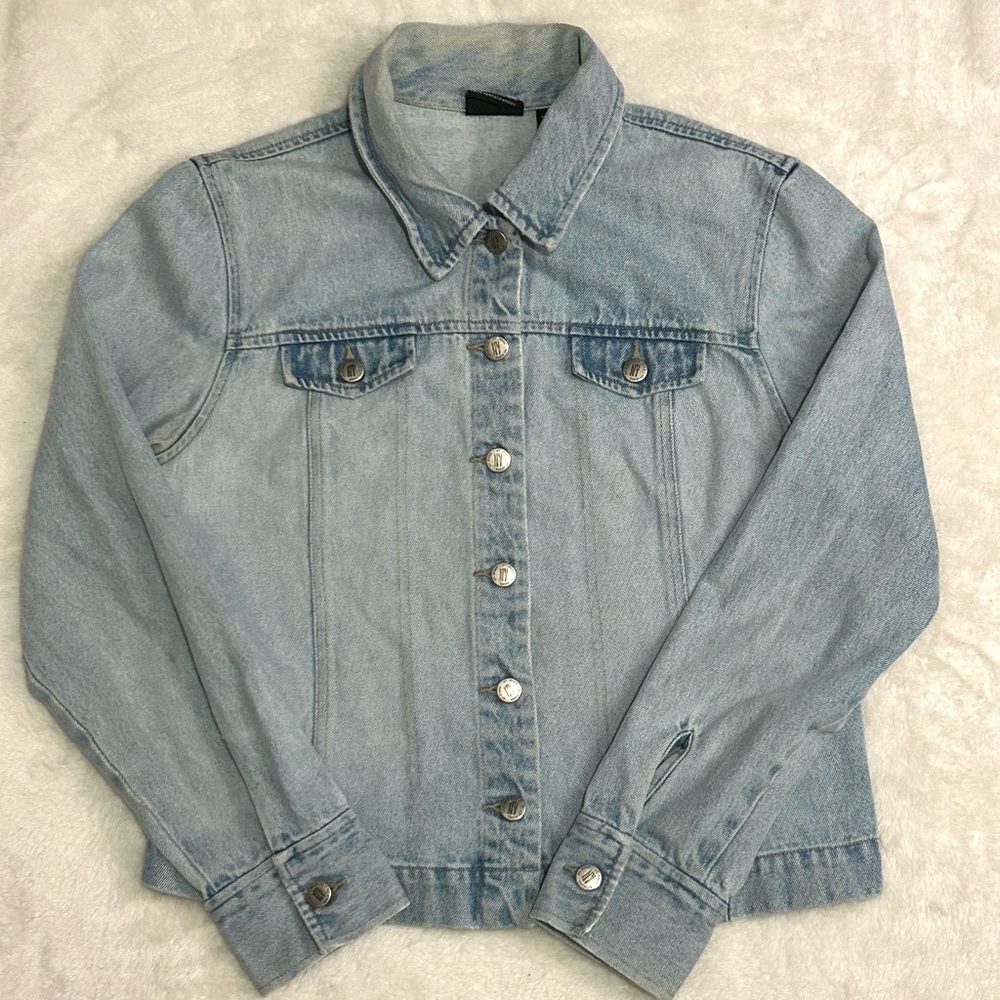 Vintage 90s New York & Co NY Jeans Womens Jean Trucker Jacket Size Large Denim